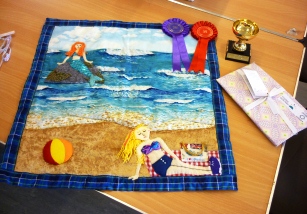 Grace's winning quilt Photo of the Mother's Day workshop
